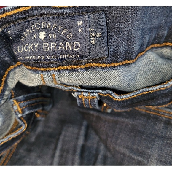 Lucky Brand Retro Women's Blue Hand crafted Brooke Straight Denim Jeans Sz‎ 4/27 - Picture 9 of 10